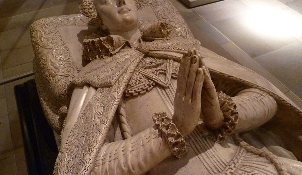 A-copy-of-the-effigy-of-Mary-Queen-of-Scots-on-her-tomb-in-Westminster-Abbey.-National-Museum-of-Scotland